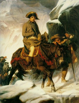  hippolyte peintre - napoléon traversant les Alpes histoire de 1850 Hippolyte Delaroche